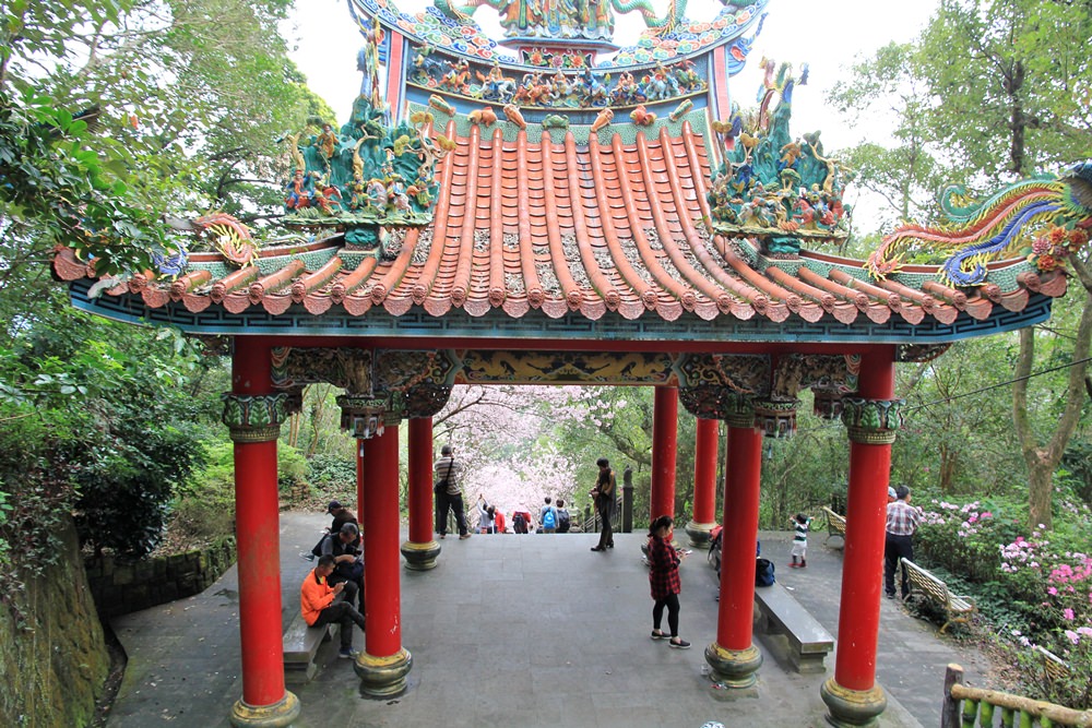 內湖櫻花季 | 碧山巖元覺寺粉紅風暴，和風味粉嫩櫻花浪漫綻放中！