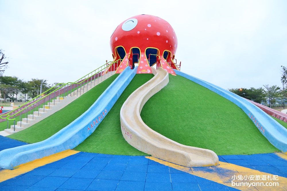 苗栗「貓裏喵親子公園」章魚哥溜滑梯主題公園超好玩的