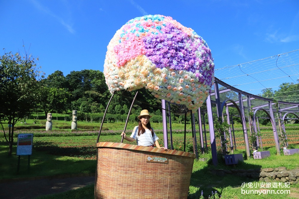 桃園景點》大溪花海農場，神秘復活島摩艾石像，全新優雅英國館秘密花園登場~