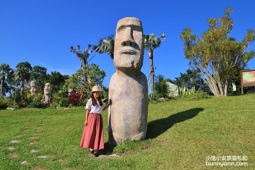 桃園景點》大溪花海農場，神秘復活島摩艾石像，全新優雅英國館秘密花園登場~