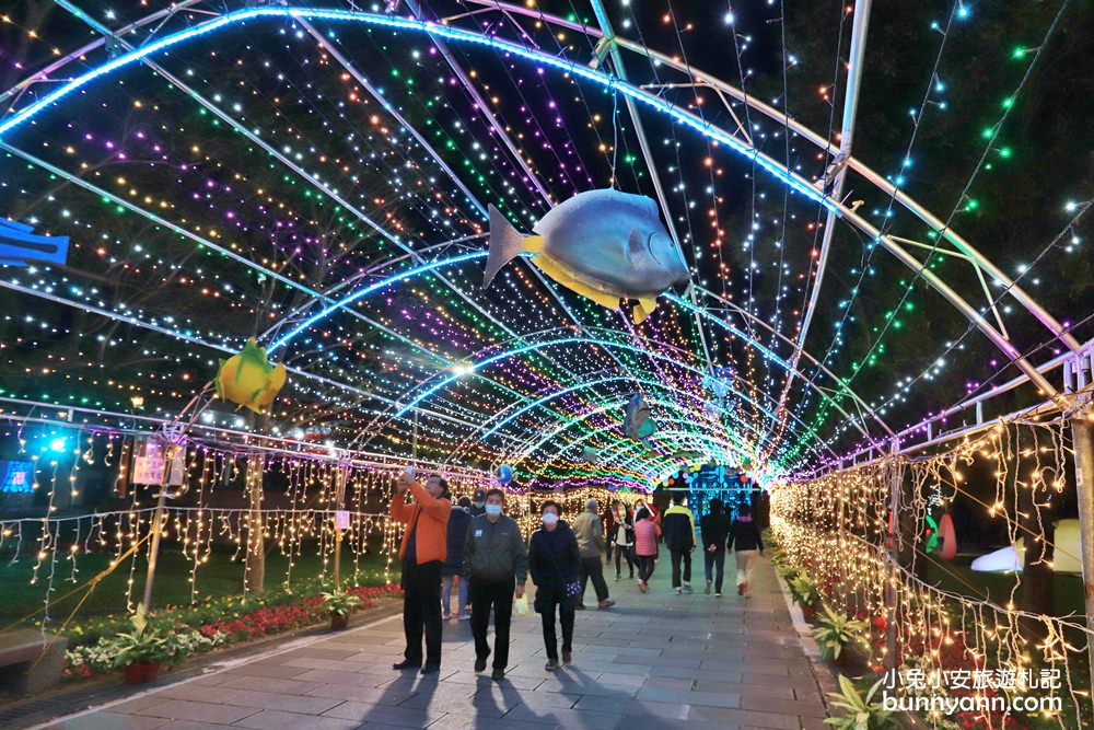 宜蘭景點》2020員山燈會，全台最閃亮超長彩虹階梯在這！星光隧道好好拍～