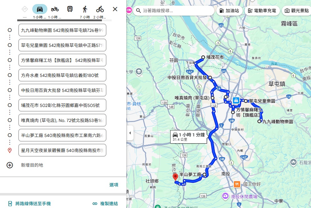 南投【星月天空夜景景觀餐廳】城市夜景、U型溜滑梯和菜單介紹