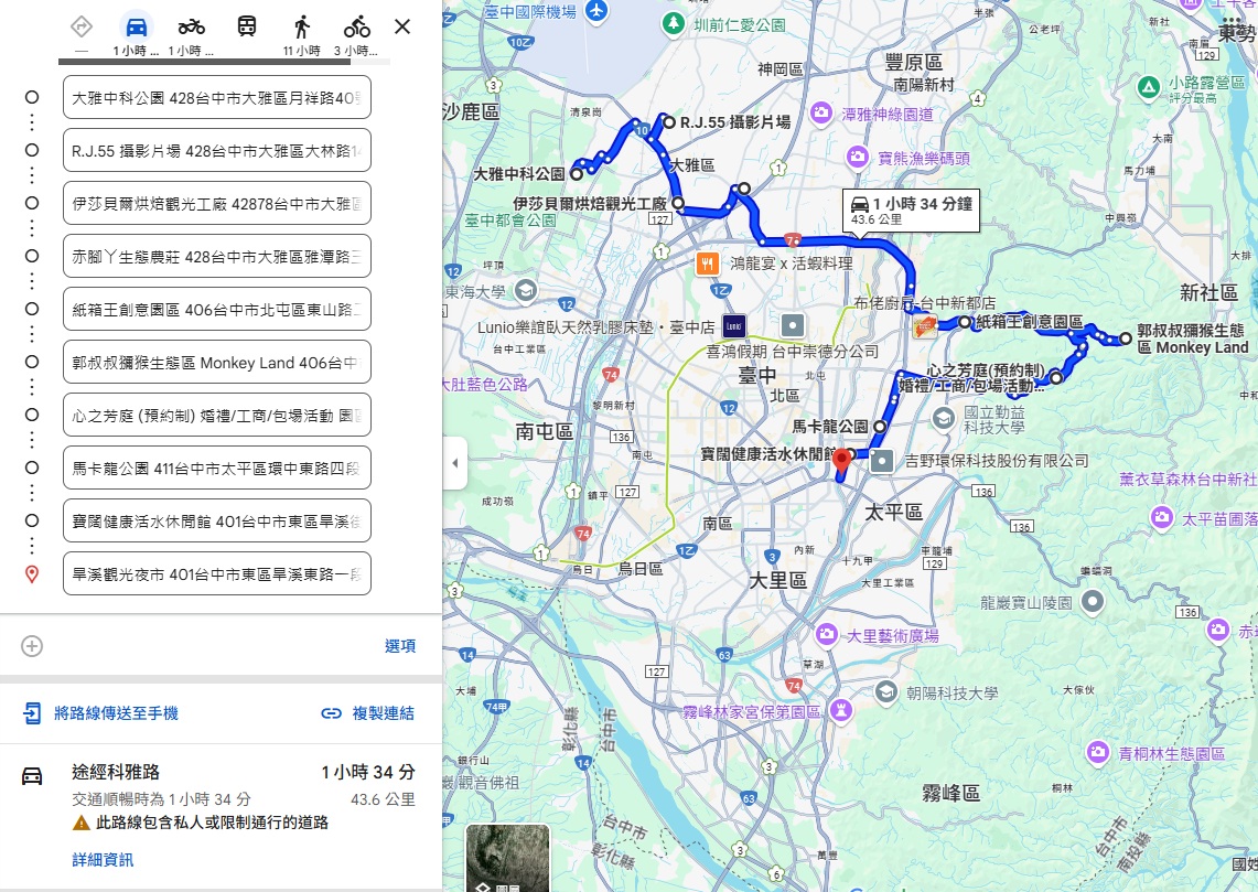 台中【大坑景點】順遊大雅景點&北屯景點這樣玩一日遊全攻略