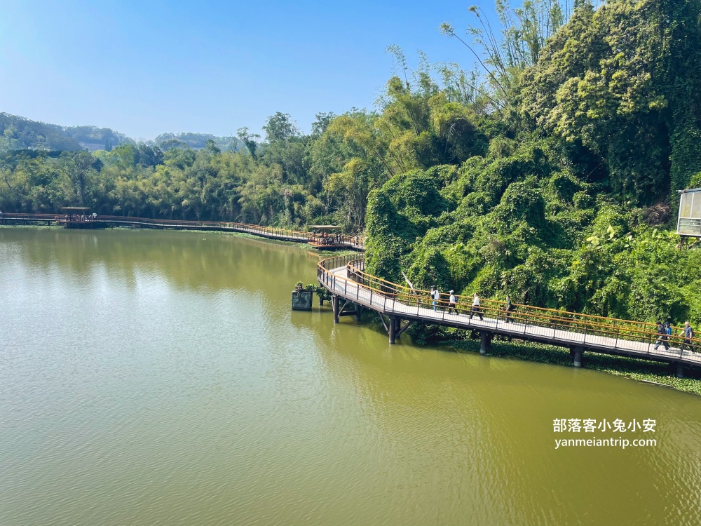 【峨眉湖環湖步道】園區設施完善、步道平坦好走,適合全家人前來半日遊
