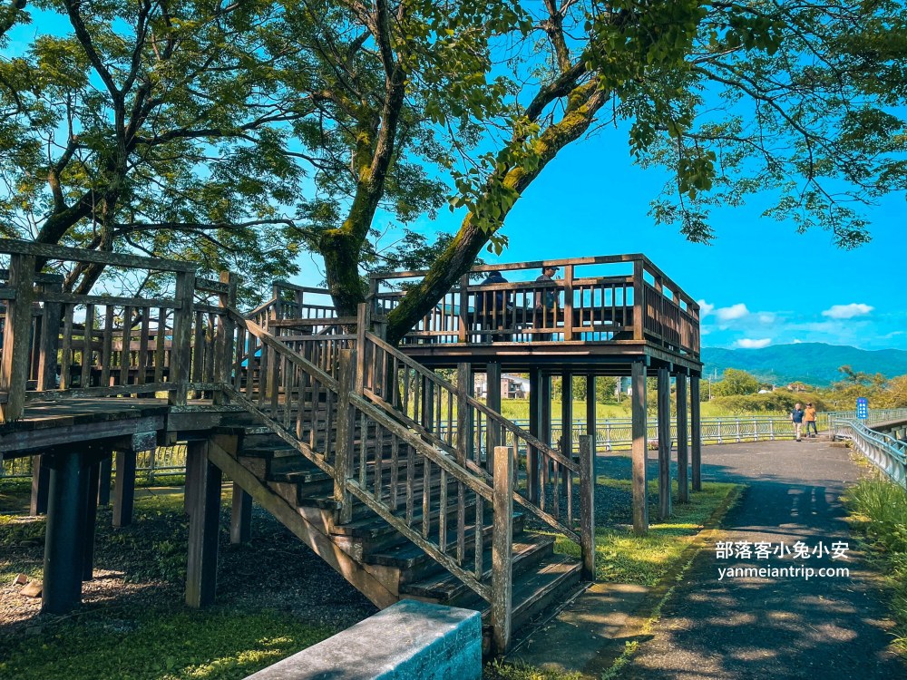 安農溪分洪堰自然生態園區，朝向溪流的步道，來回半小時輕鬆走完。