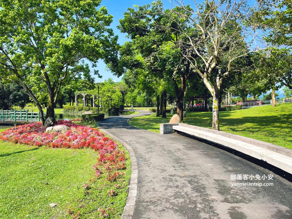 安農溪分洪堰自然生態園區，朝向溪流的步道，來回半小時輕鬆走完。