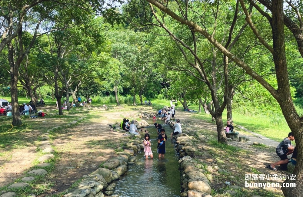 桃園【三坑自然生態公園】暢遊綠色湖畔步道，夏天來還可以玩水消暑 @小兔小安*旅遊札記