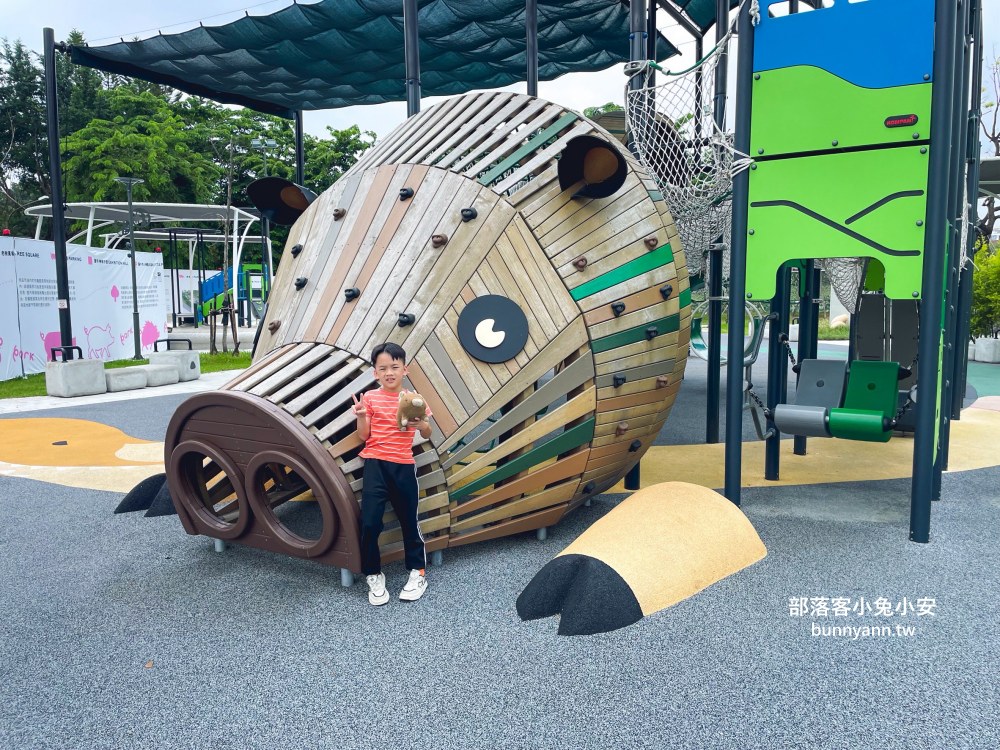台中【豬事圓滿公園】山豬為主題的在地特色公園，溜滑梯真好玩