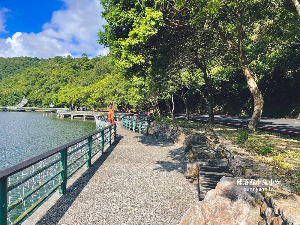 宜蘭龍潭湖公園半日遊，單程繞一圈不用一小時，沿途湖光山色真美