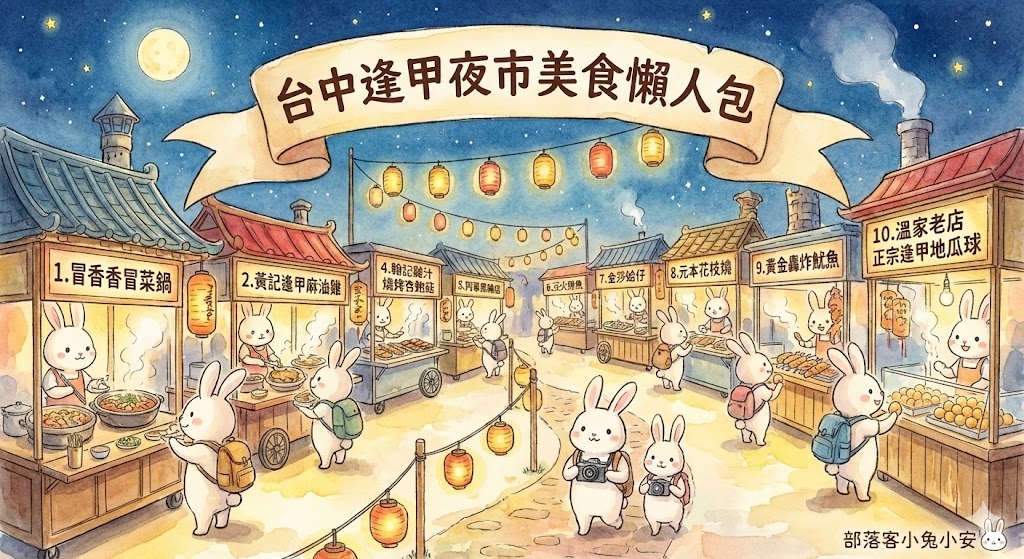 2025台中逢甲夜市攻略，吃甚麼好味道直接告訴你!! @小兔小安*旅遊札記