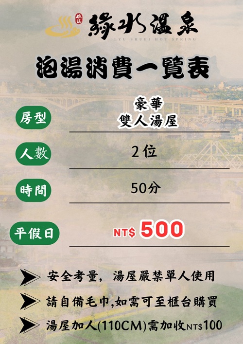 礁溪【綠水溫泉】藏在山邊小路內的美人溫泉湯屋