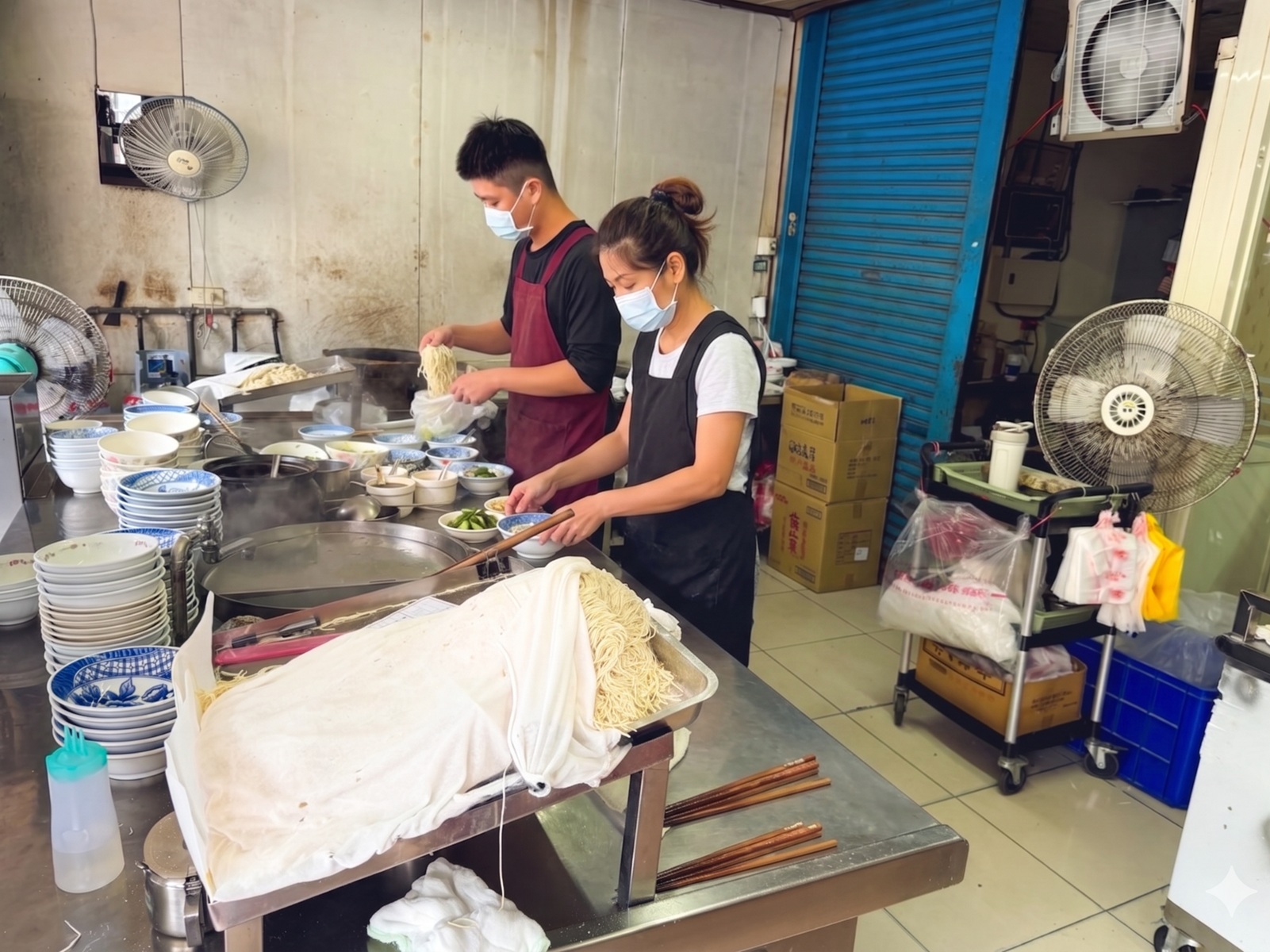 宜蘭美食復興路炸醬麵，在地人激推濃郁系黑醬麵，大碗餛飩丸子湯料多實在！