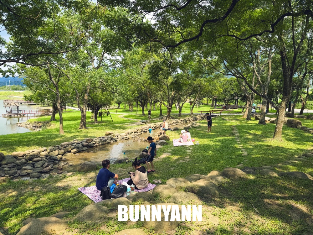 誰說偏僻沒人知，是樹下溪畔親水區，停車走六分鐘就到，湖景也是主打
