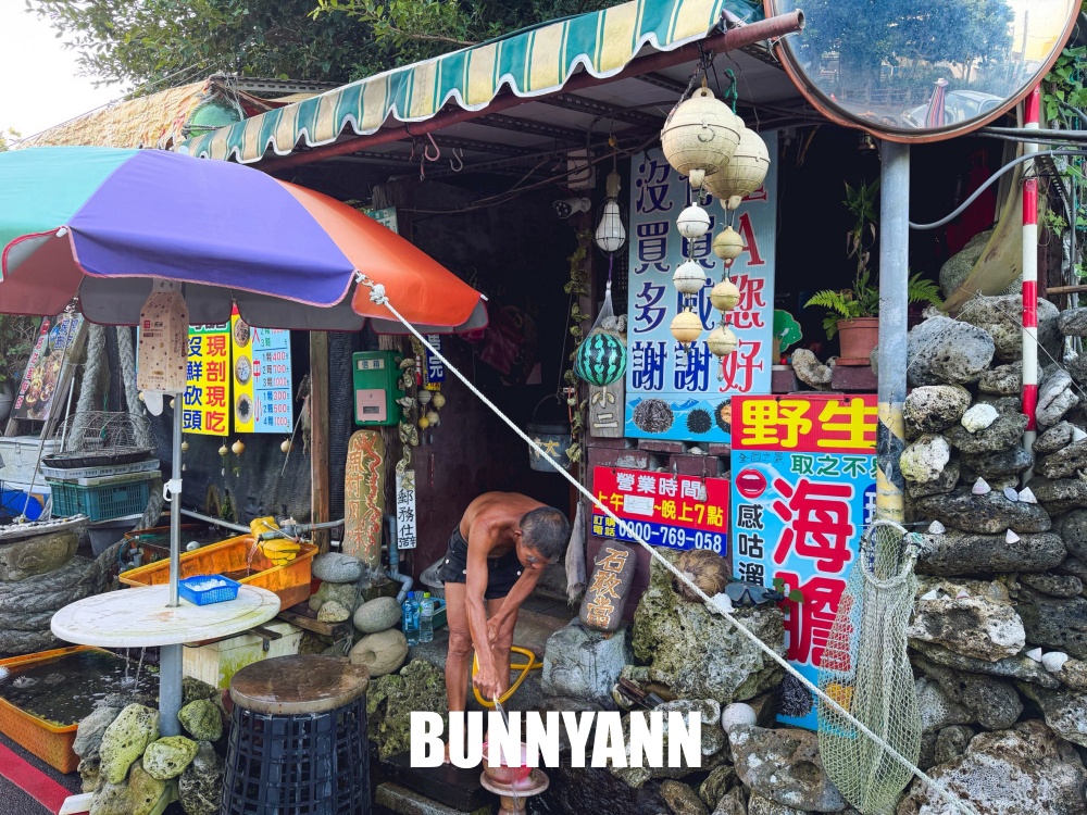 原本漁港走走，結果是現撈海膽店家，點一顆超級鮮，河豚體驗也好玩