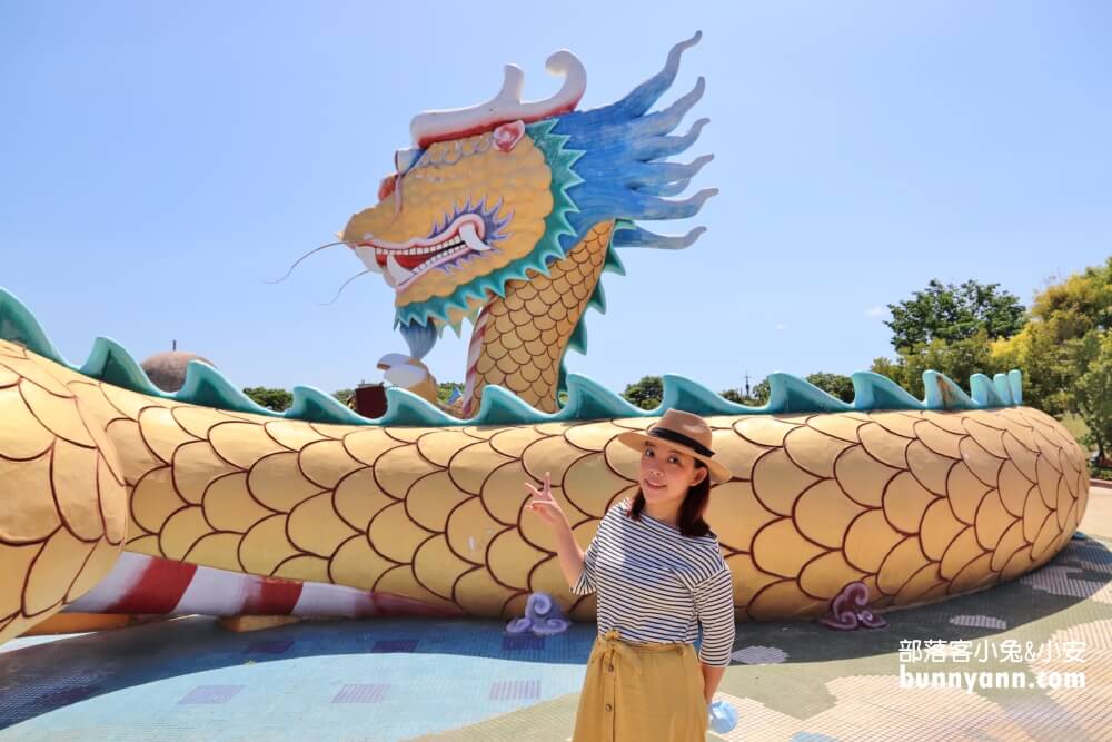 彰化景點》秀水龍騰公園，超高大金龍在這拍，賞綻放荷花，散步出遊好地方