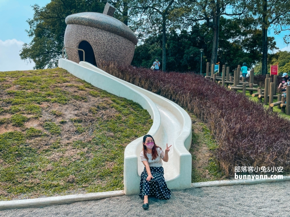 雲林斗六【膨鼠森林公園】橡果溜滑梯和噴泉廣場超好玩