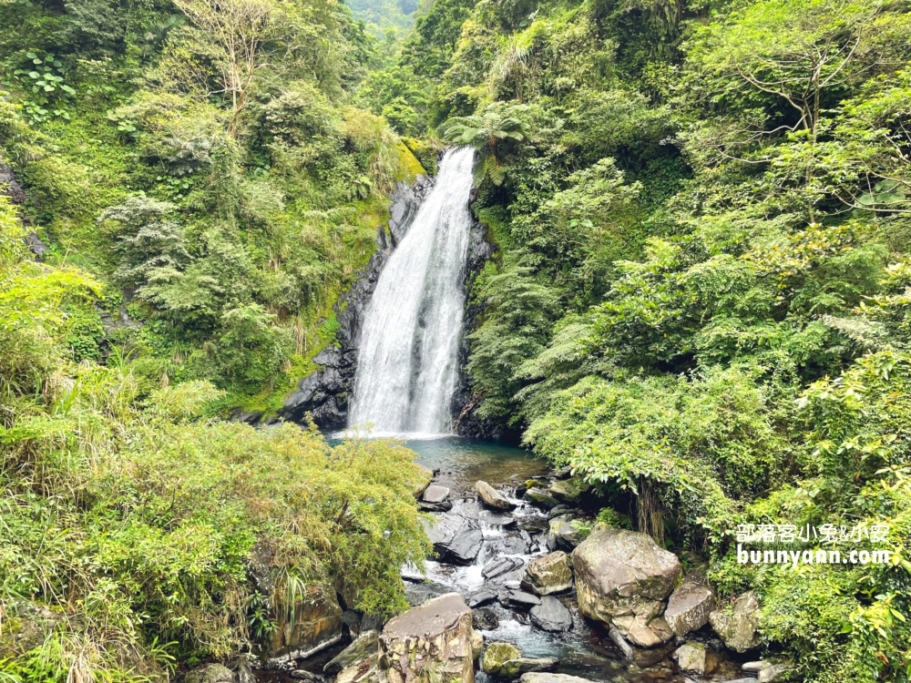 宜蘭【新寮瀑布步道】從入口處到瀑布來回只要40分鐘輕鬆走