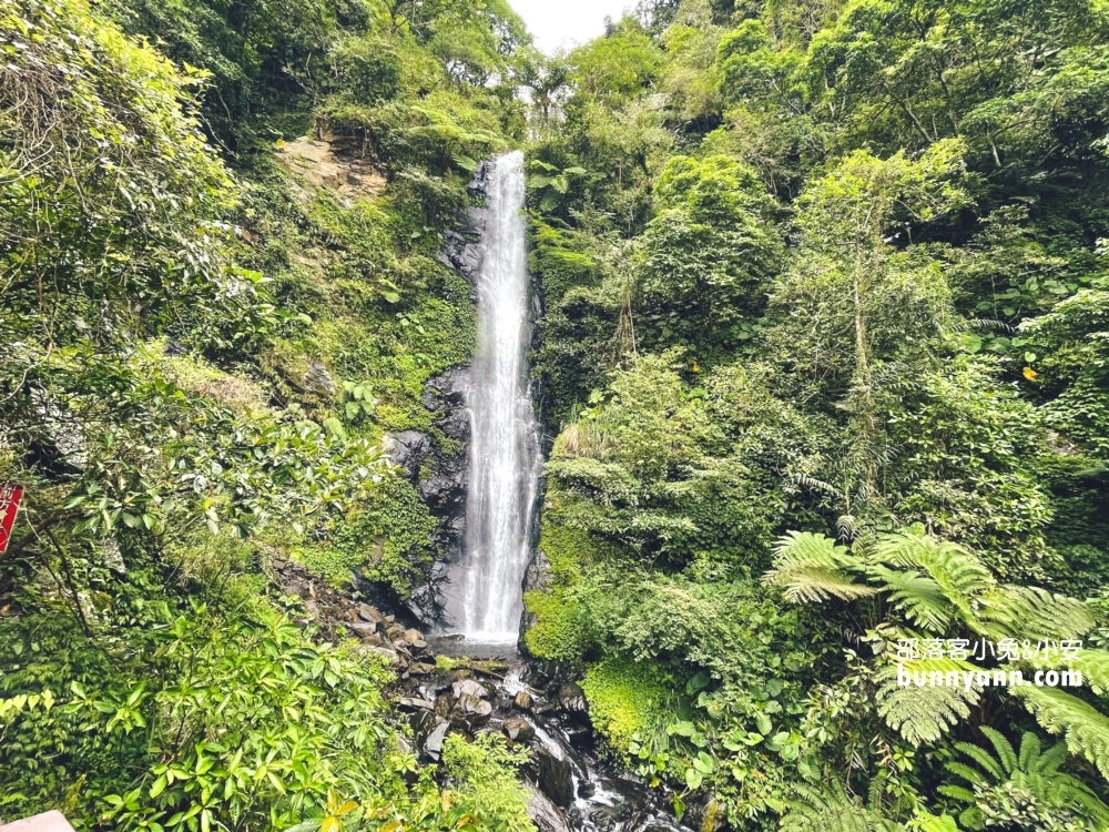 宜蘭冬山【舊寮瀑布】輕鬆好走卻充滿自然野趣。瀑布水量終年豐沛壯觀