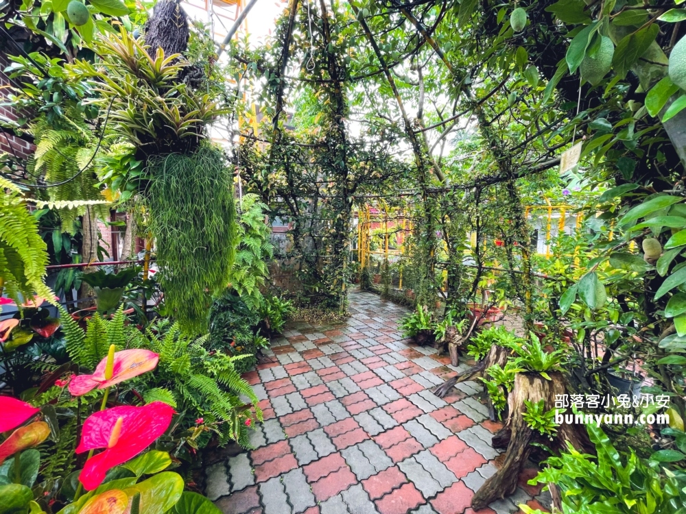 田尾鳳凰花園｜走進花市叢林裡玩戶外溜滑梯，充滿綠意庭院超好拍