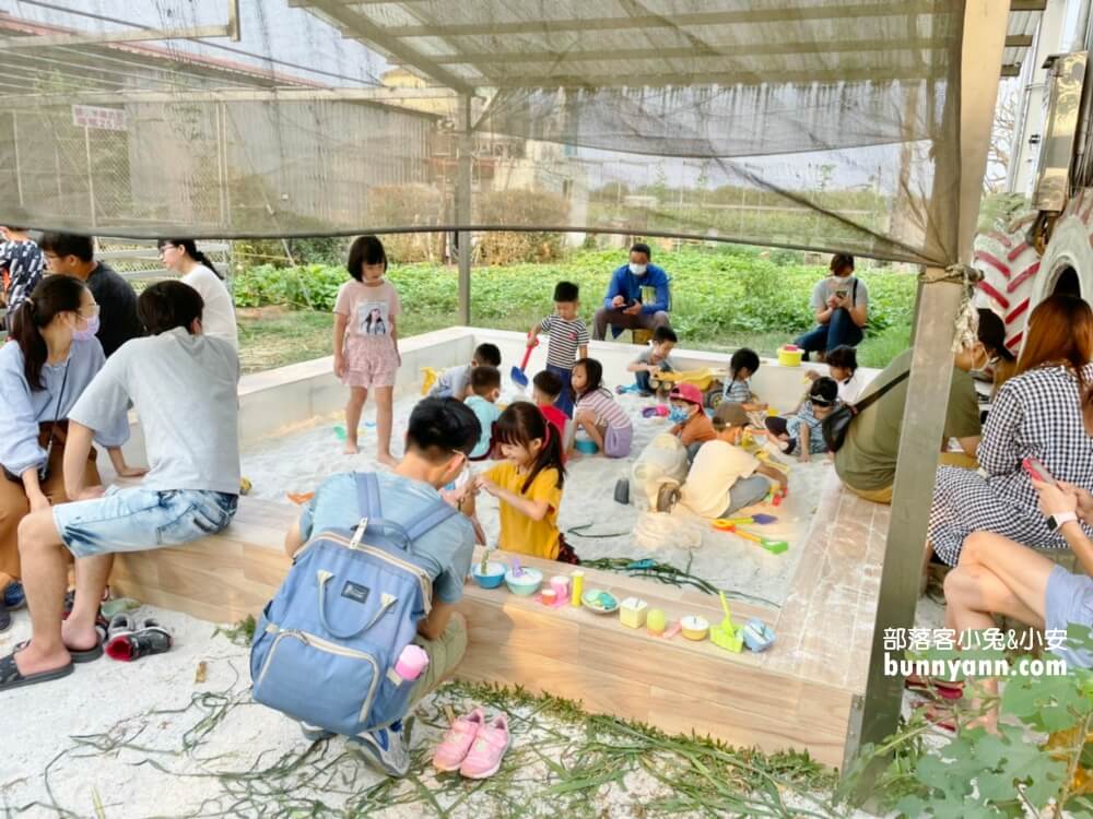 高雄禾光牧場｜免門票羊牧場，自己割牧草餵羊，暢玩親子沙坑