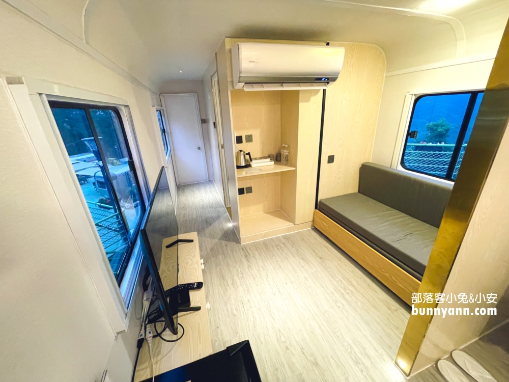 南庄【蘇維拉莊園】漂浮紅色列車與露營車，夢幻樹屋住一晚