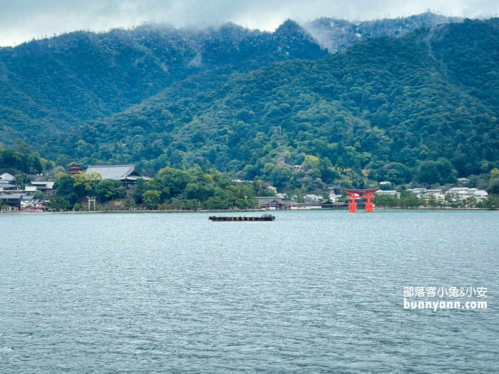 日本【嚴島神社】漂浮海上紅色鳥居，島上好多小鹿散步。