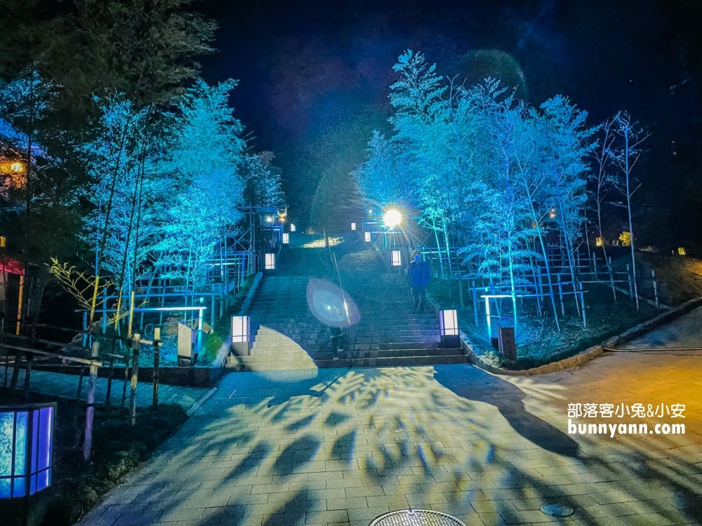 【長門湯本溫泉】音信川河川公園泡腳，夜拍竹林階梯夜景