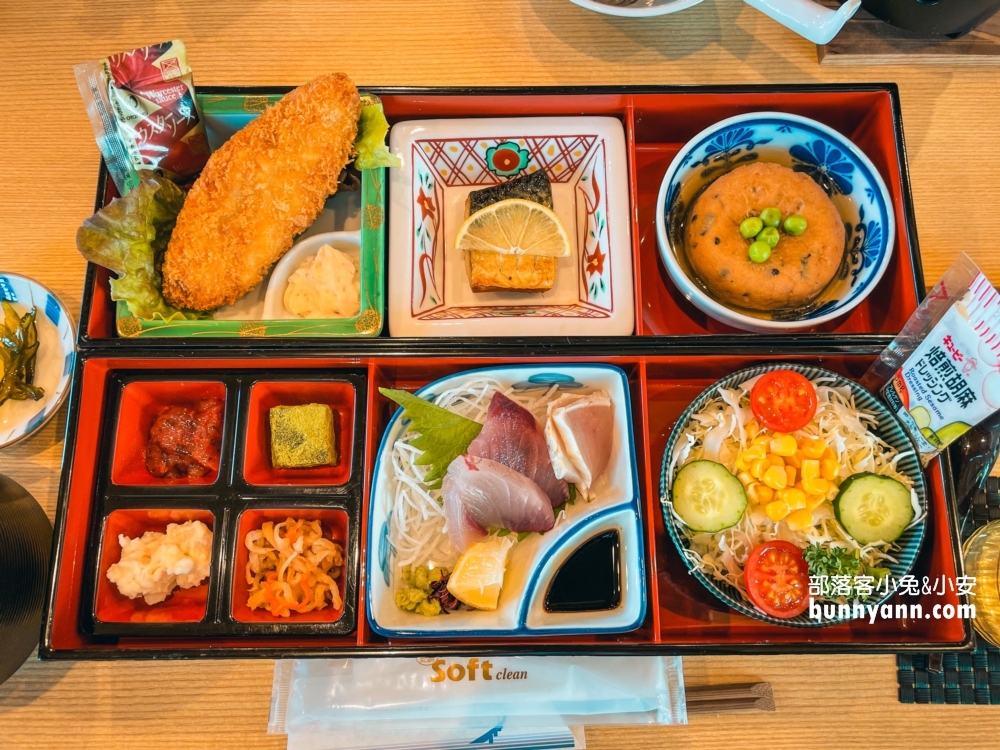【角島大橋】景色超美的角島大橋展望台，和食処夢岬定食。