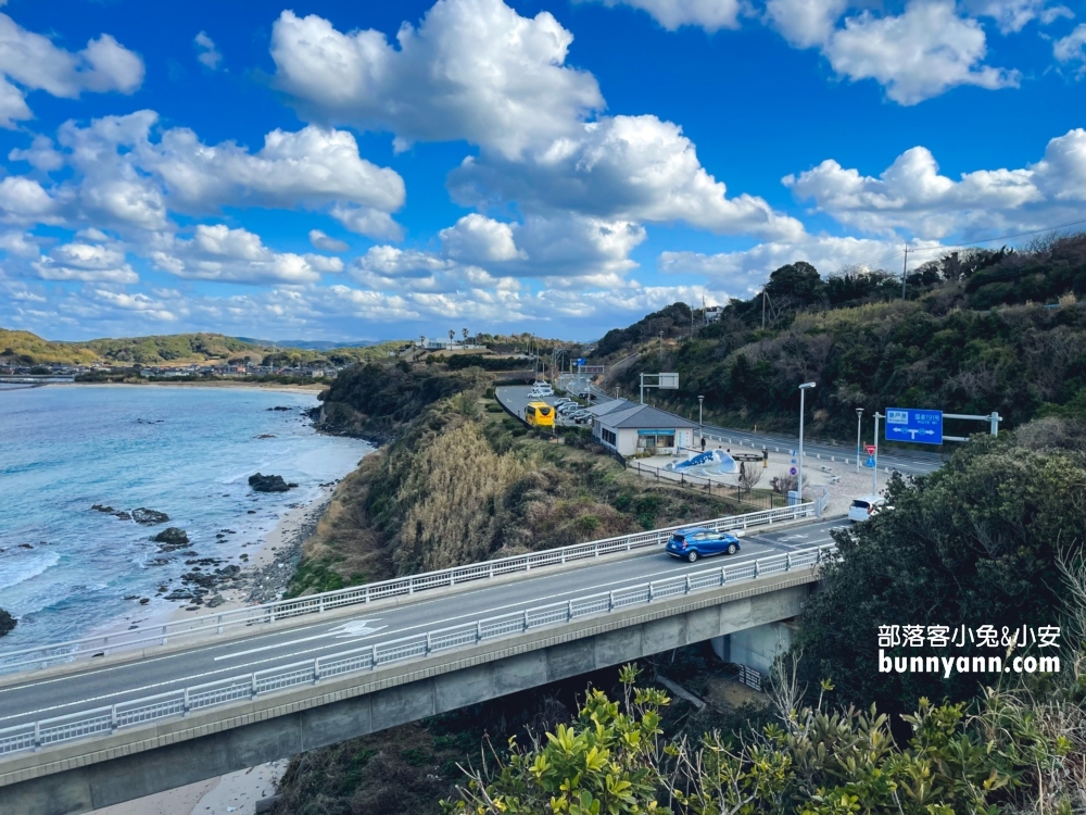 【角島大橋】景色超美的角島大橋展望台，和食処夢岬定食。