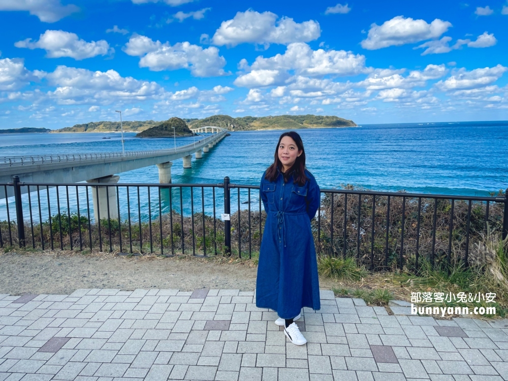 【角島大橋】景色超美的角島大橋展望台，和食処夢岬定食。
