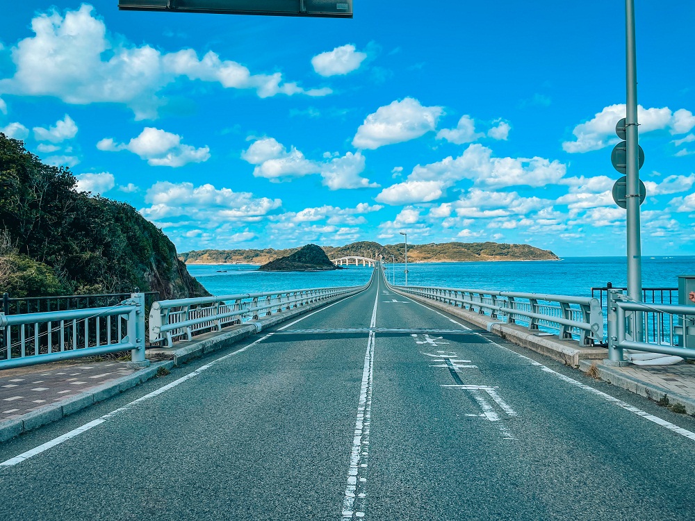 【角島大橋】景色超美的角島大橋展望台，和食処夢岬定食。