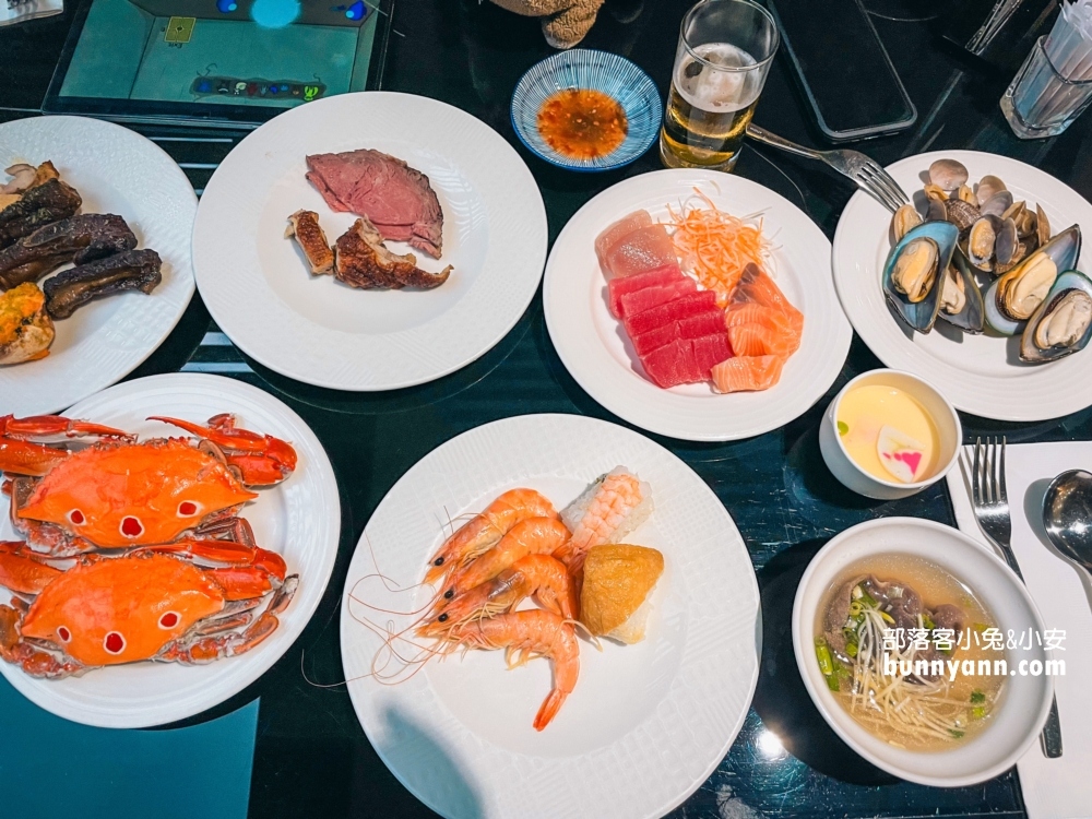 馥麗飯店御品百匯廳自助餐開箱，啤酒、螃蟹、生魚片、壽司吃到飽