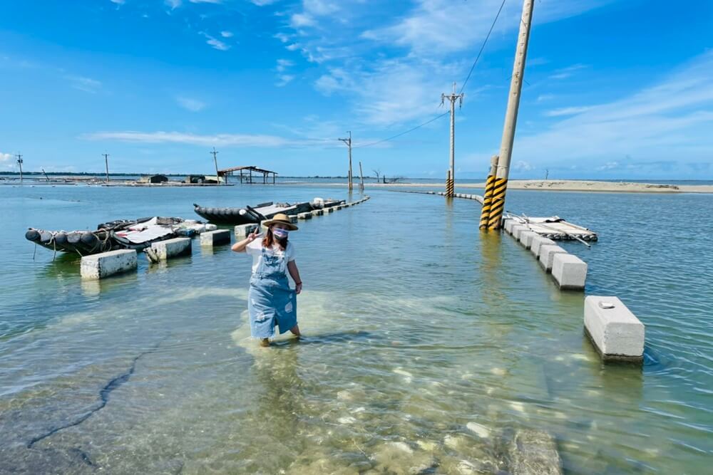 嘉義秘境白水湖壽島，海景第一排馬桶，美拍消失的島嶼和海潮馬路