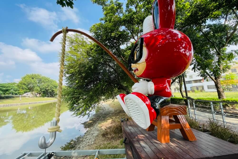 台南月津港親水公園，橋南老街半日遊，騎單車漫遊河濱好悠閒