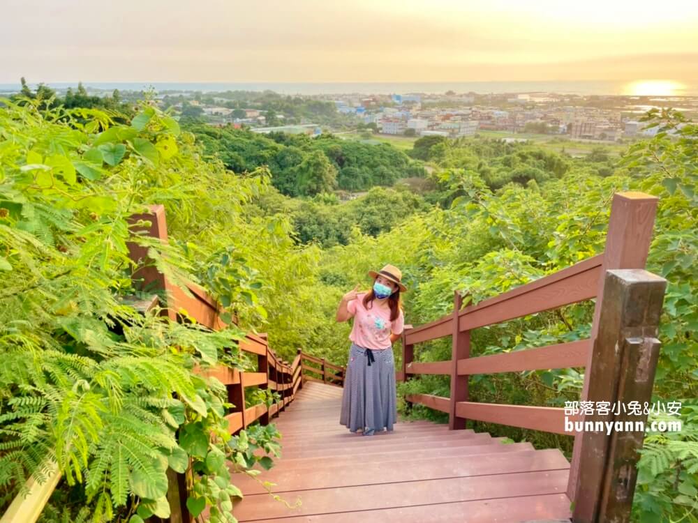 高雄漯底山自然公園，月世界泥火山探險，眺望美麗夕陽海景