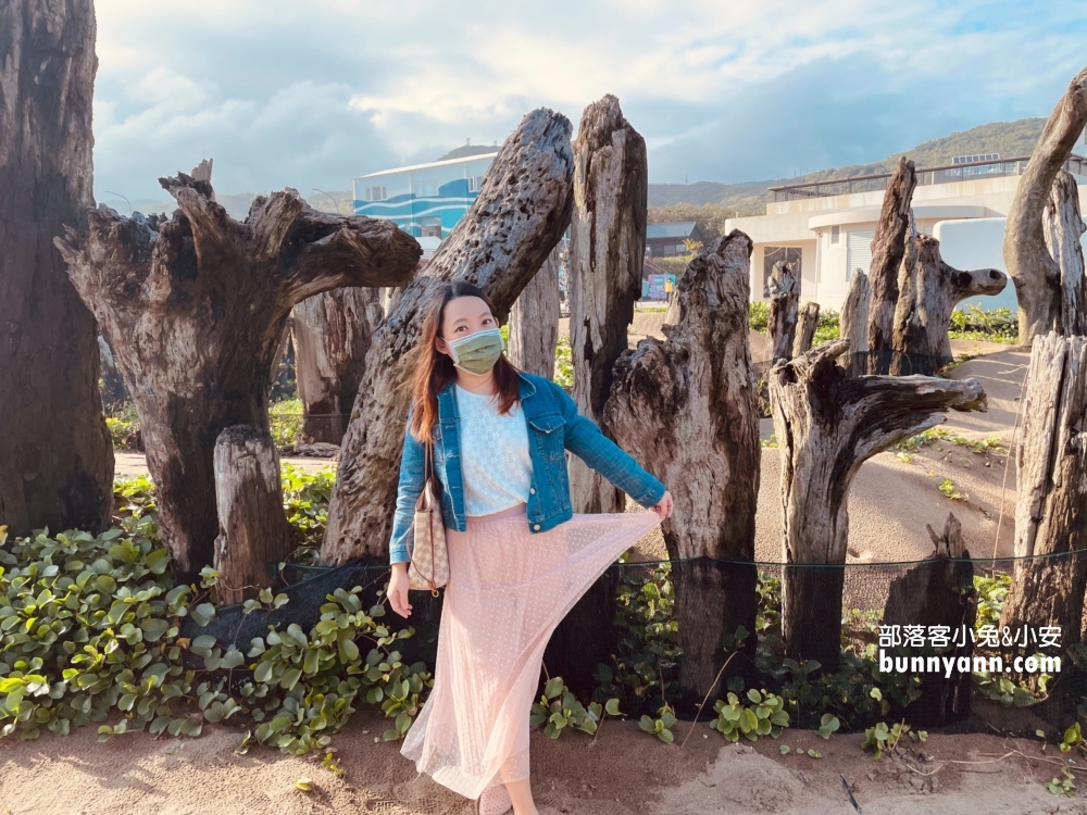 金山中角灣沙灘漫步，隱藏版中角灣遊客中心看海廣場
