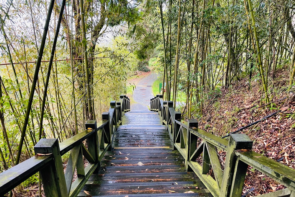 苗栗二本松解說站，丸田砲台文史紀念館，俯瞰大安溪谷景色