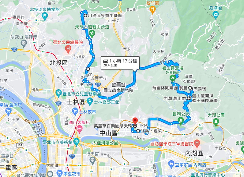 內湖一日遊地圖攻略