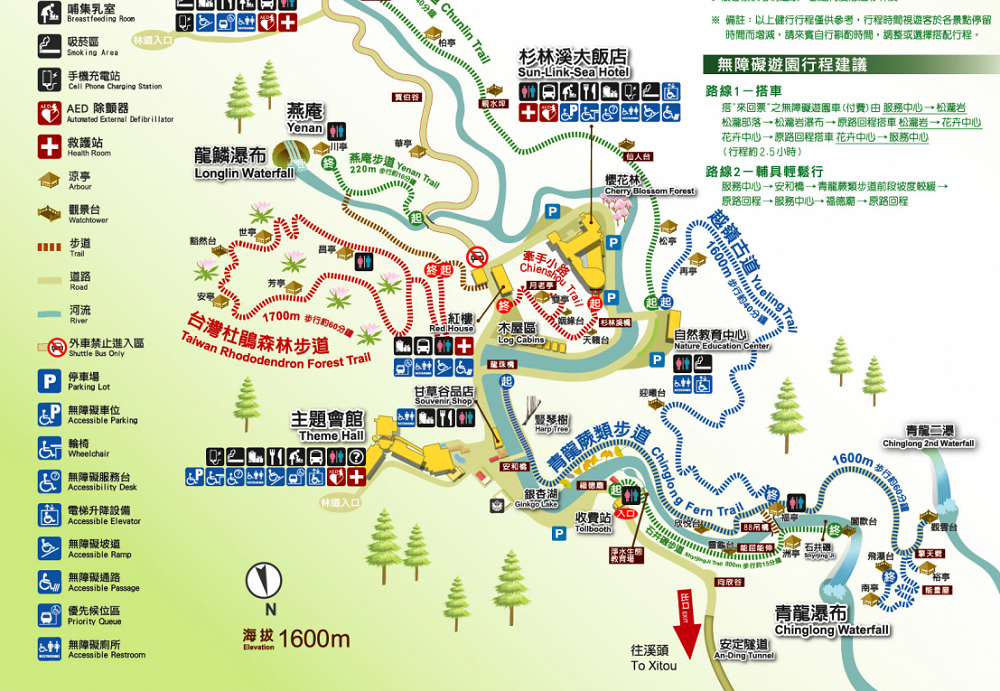 杉林溪森林生態渡假園區地圖