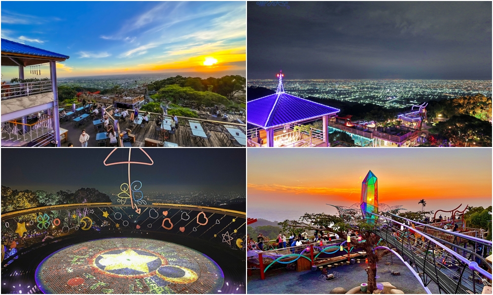 南投【星月天空夜景景觀餐廳】城市夜景、U型溜滑梯和菜單介紹