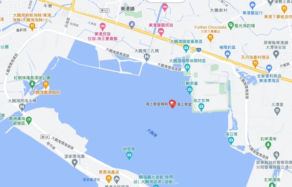 海上教堂咖啡地圖